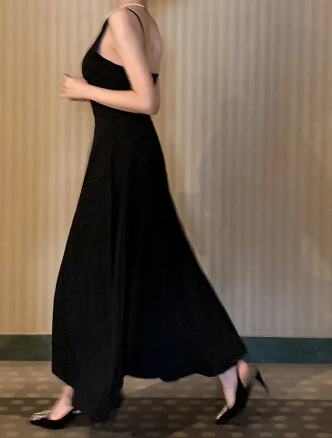 Elegant Solid Long Dresses for Women Wedding Evening Party Dress Sleeveless Casual A-line Summer Korean One Piece Vestido Mujer