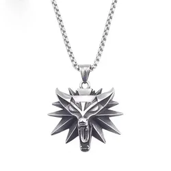 The Witchered Wolf Head Fashion Accessories (Silver)