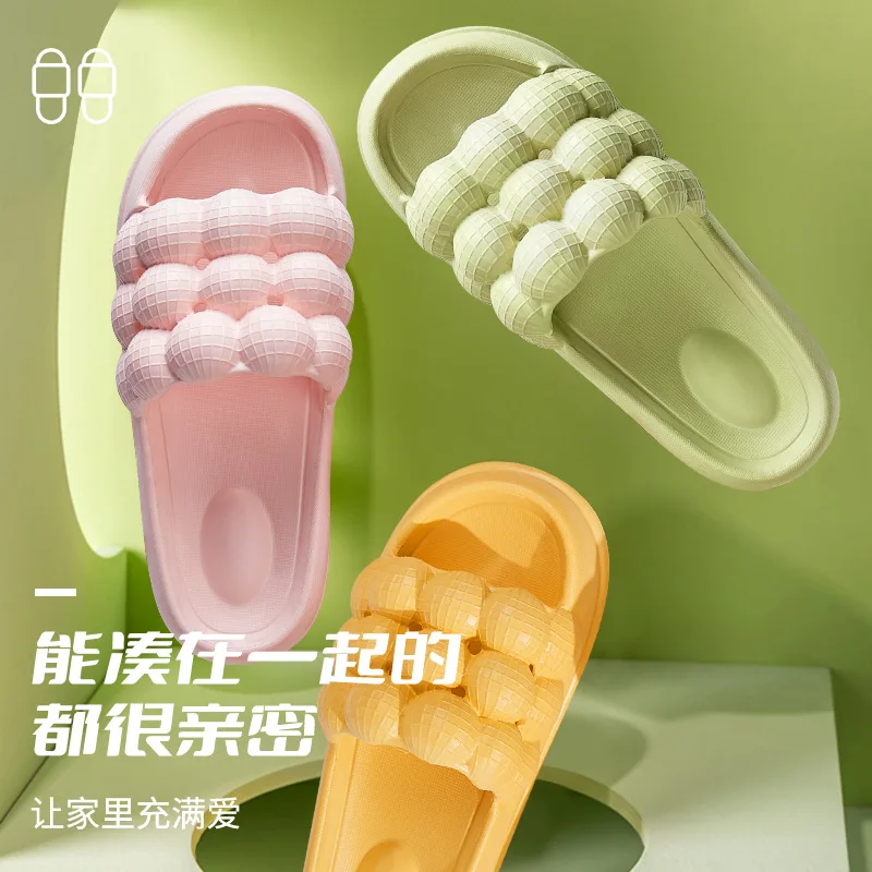 

women's summer lychee bubbles outside wear non-slip bathroom bath couple thick bottom home men's sandals designer shoes