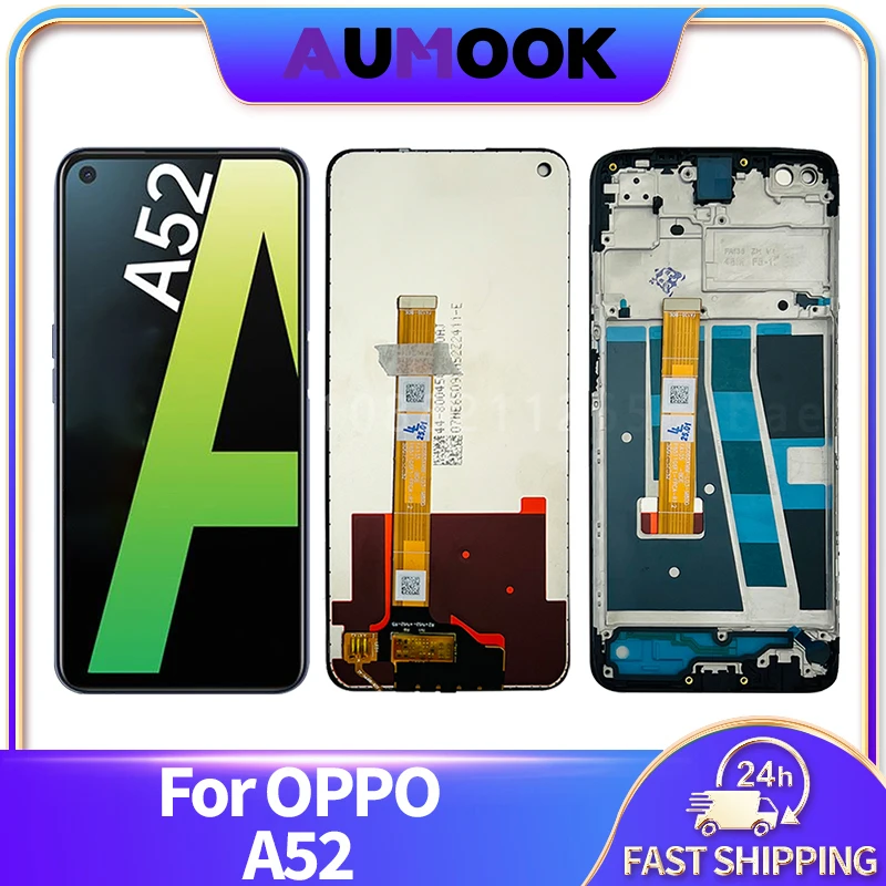 RongZy Schermo LCD per 6.5 Oppo A52 CPH2061 CPH2069 / Oppo A92 CPH2059 Display Touch Screen Digitizer Parti di Ricambio di Riparazione con Strumenti(Nero