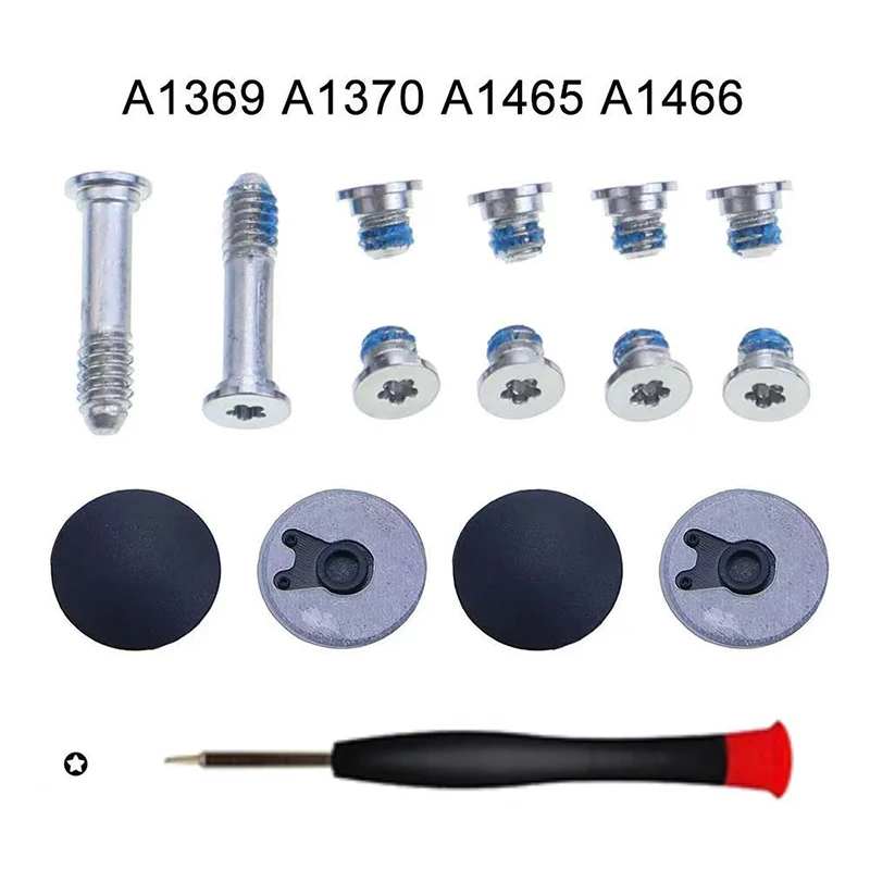 New For Macbook Air 11" 13" A1369 A1370 A1465 A1466 Laptop Bottom Case Screws Rubber Feet Foot Pad with Screwdriver