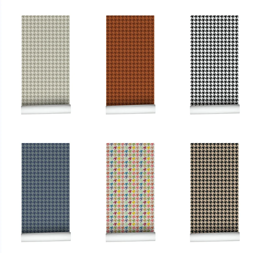 40x250cm Removable Wallpaper Houndstooth Check Classic Bold Graphic Pre-Pasted Wallpaper Stripe Peel & Stick Wallpaper Popular steel for bill receipt note working desk office desk memo holder stick spike stick check spindle holders straight rod