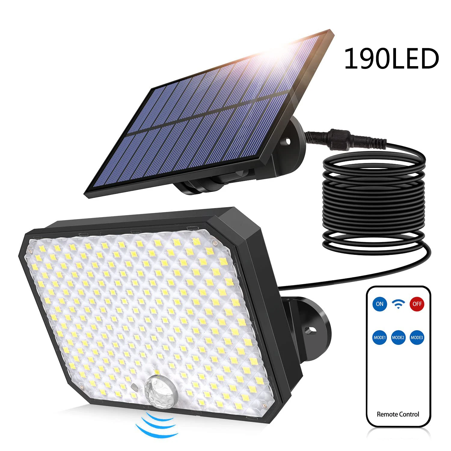 Luz Solar colgante para interior y exterior, 244 LED, 5 modos, Sensor de  movimiento, mando a distancia, IP65, impermeable - AliExpress