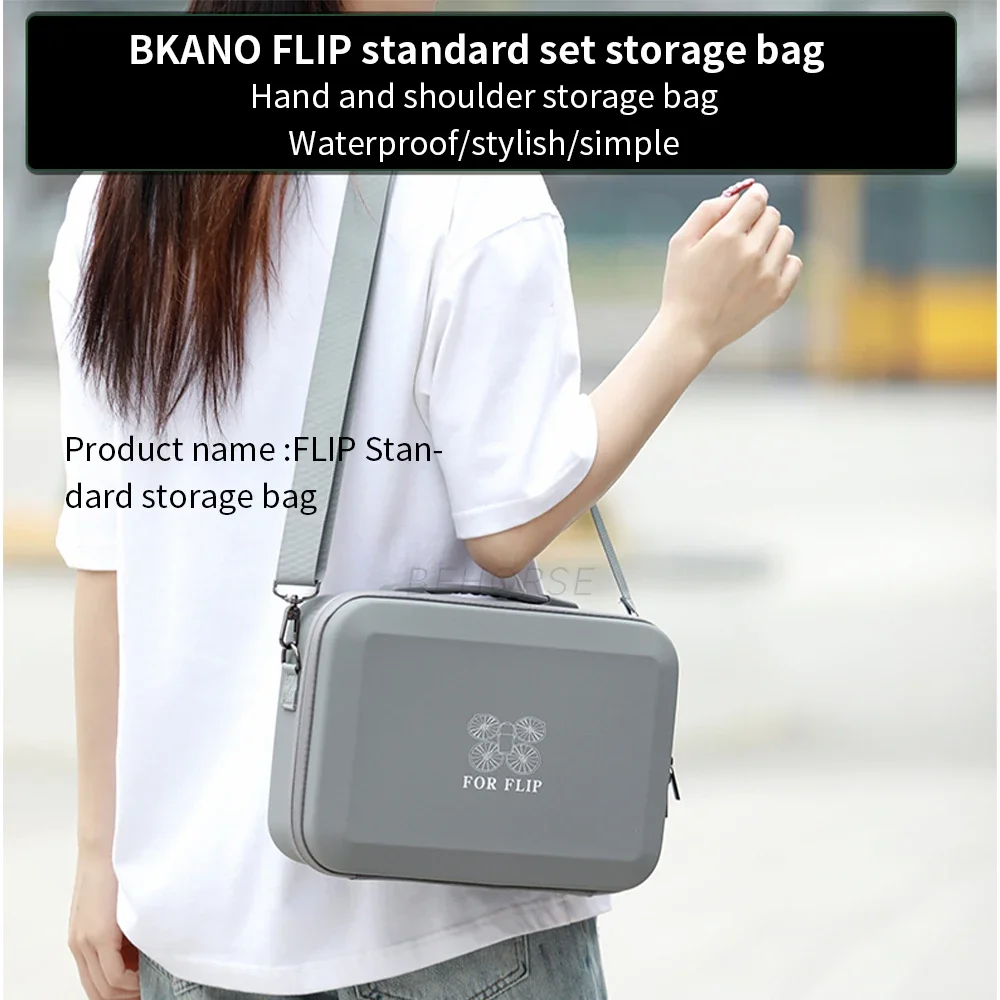 Shoulder Bag for DJI Flip/RC 2/RC N3 Hard Waterproof Storage Bags Portable Carrying Case Handbag for DJI Flip Drone Accessories