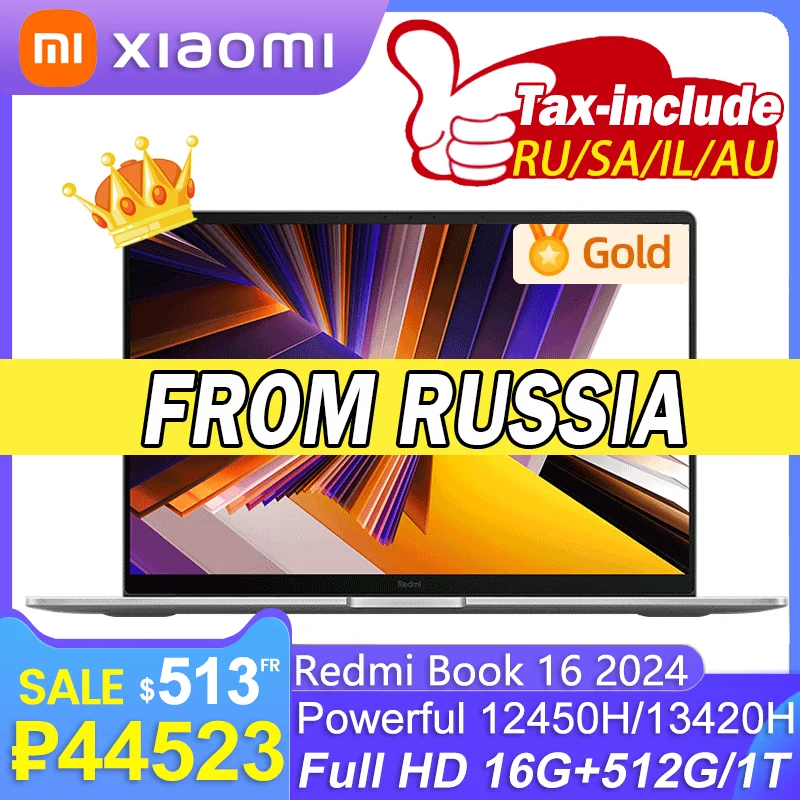 New Xiaomi Redmi Book 16 2024 intel i5 12450H/i5 13420H 16G