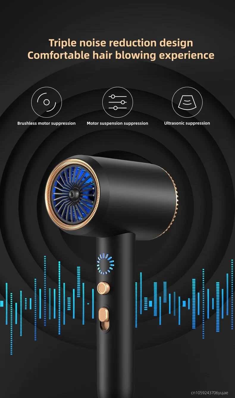 Latest 2400W Quick Drying Hair Dryer With Led Display Light And Billion Level Bl