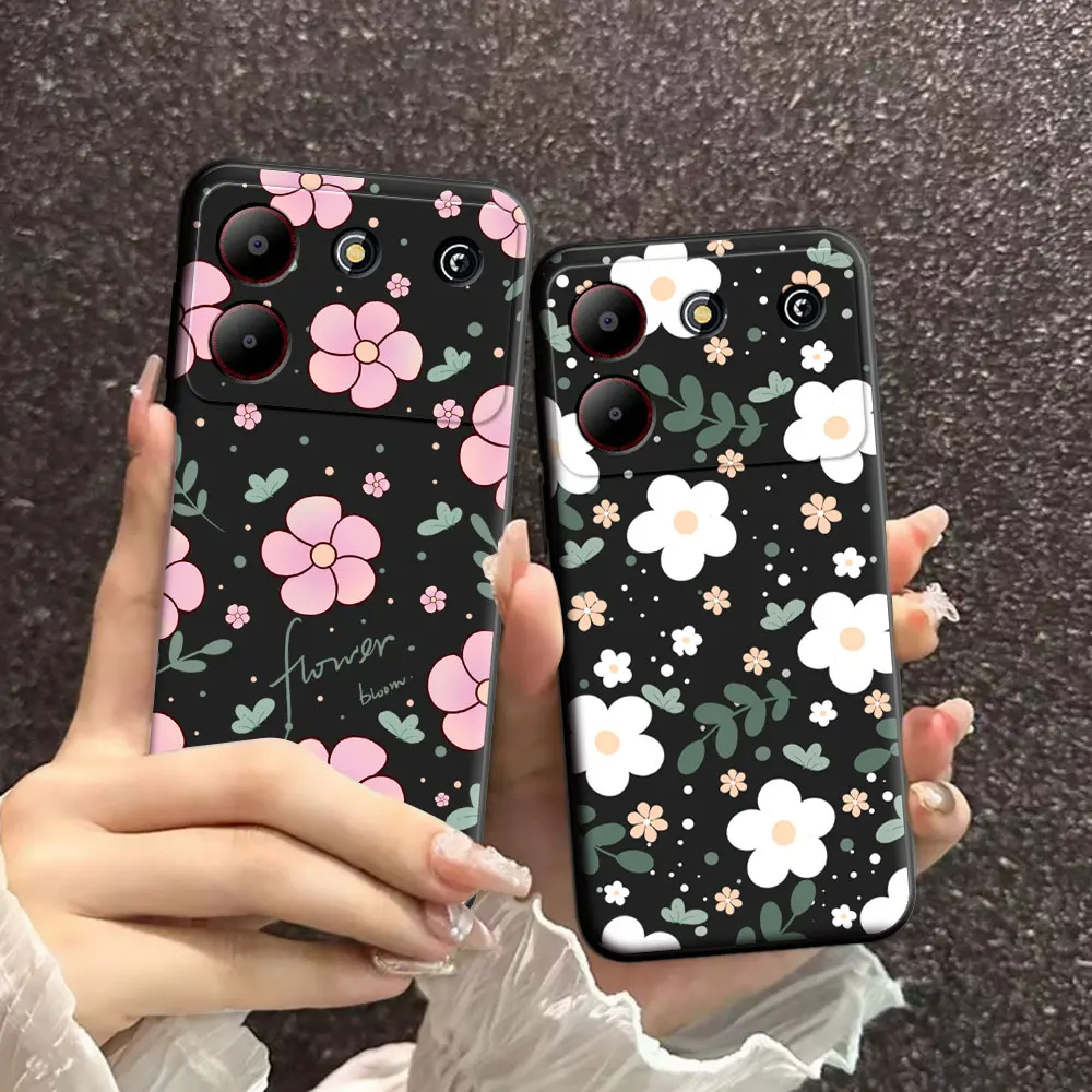 Natural Soft Silicone Floral TPU Phone Case - Beauty Back Cover Protector