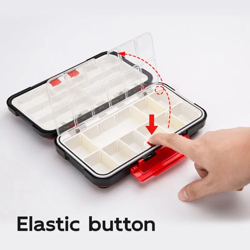 Fishing Tackle Box Fishing Waterproof Fishing Tackle Box Double Sided Opening and Closing Bait Tool Storage Box Multifunctional Goods