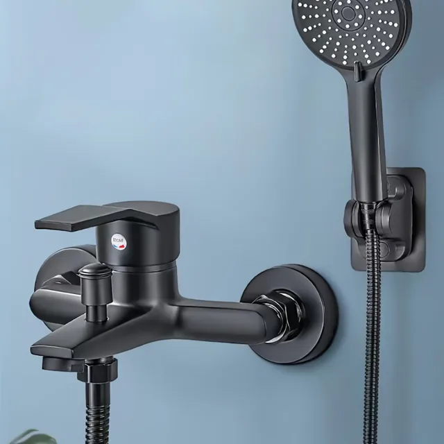 ก๊อกน้ำฝักบัวทำจากวัสดุโลหะผสม G1/ก๊อกผสมแบบติดผนังแบบมีเกลียวขนาด 2 นิ้วพร้อมด้ามจับที่สะดวกสบายเหมาะสำหรับอ่างอาบน้ำในห้องน้ำที่บ้าน 2