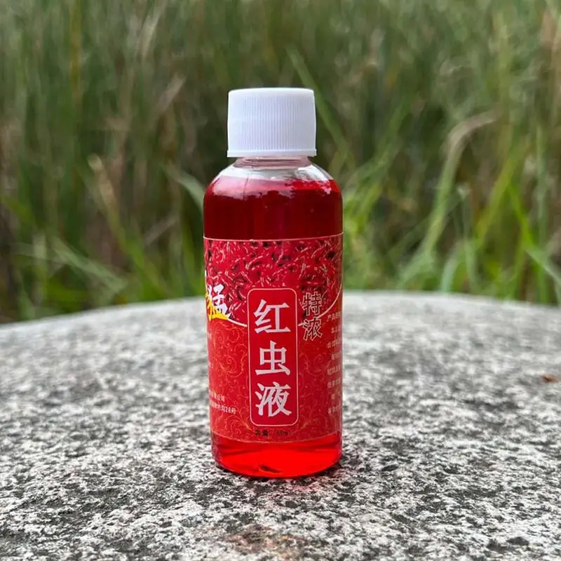 60ML Liquid Blood Worm Scent Fish Attractant Concentrated Red Worm Liquid Fish Bait Additive Perch Catfish Fishing Accessories fish bait additive,fishing accessories