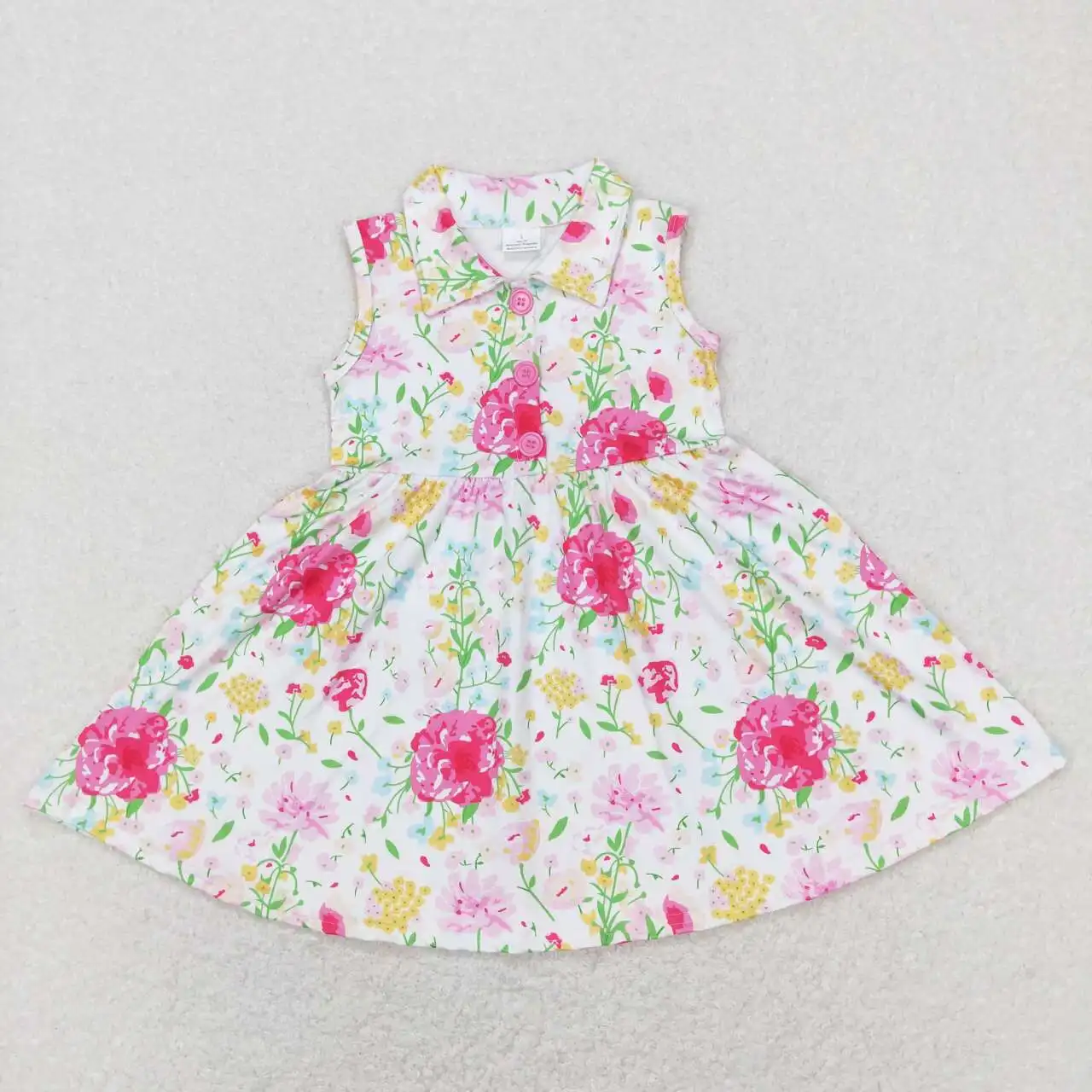 

Wholesale hot sale children's clothing for baby girls clothes Flower sleeveless dress western boutique skirt