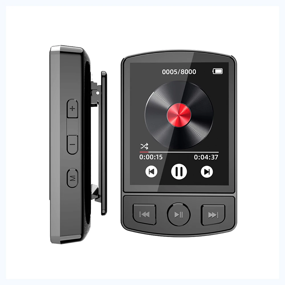 Bluetooth 5.0 MP3 Player Wireless MP4 Player Built-in Speaker Portable Stereo Mu