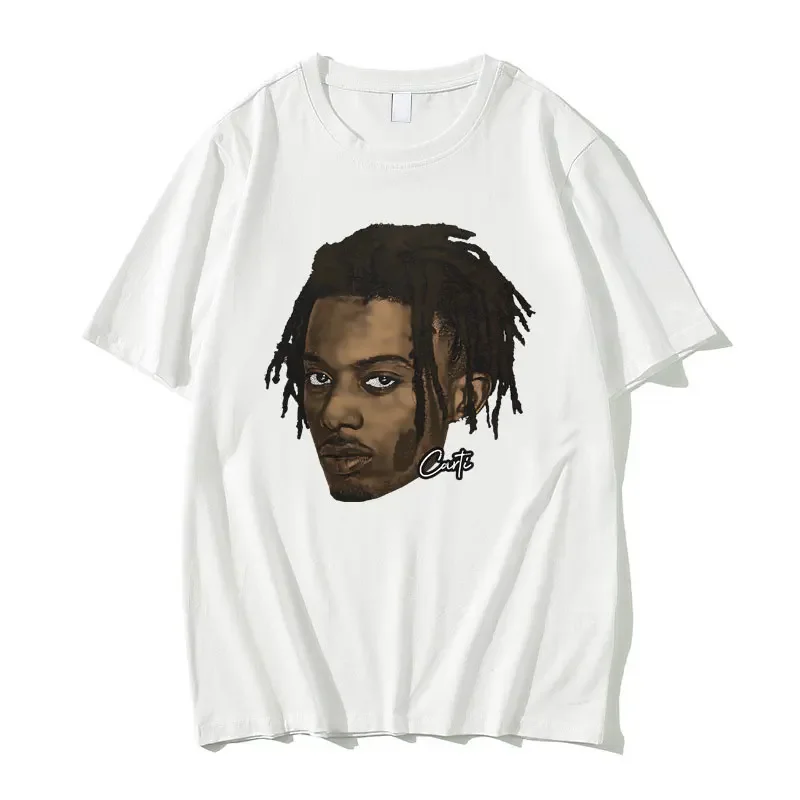 

Футболка Rapper Playboi Carti с рисунком большого лица для мужчин и женщин, модная повседневная футболка большого размера, унисекс, из чистого хлопка