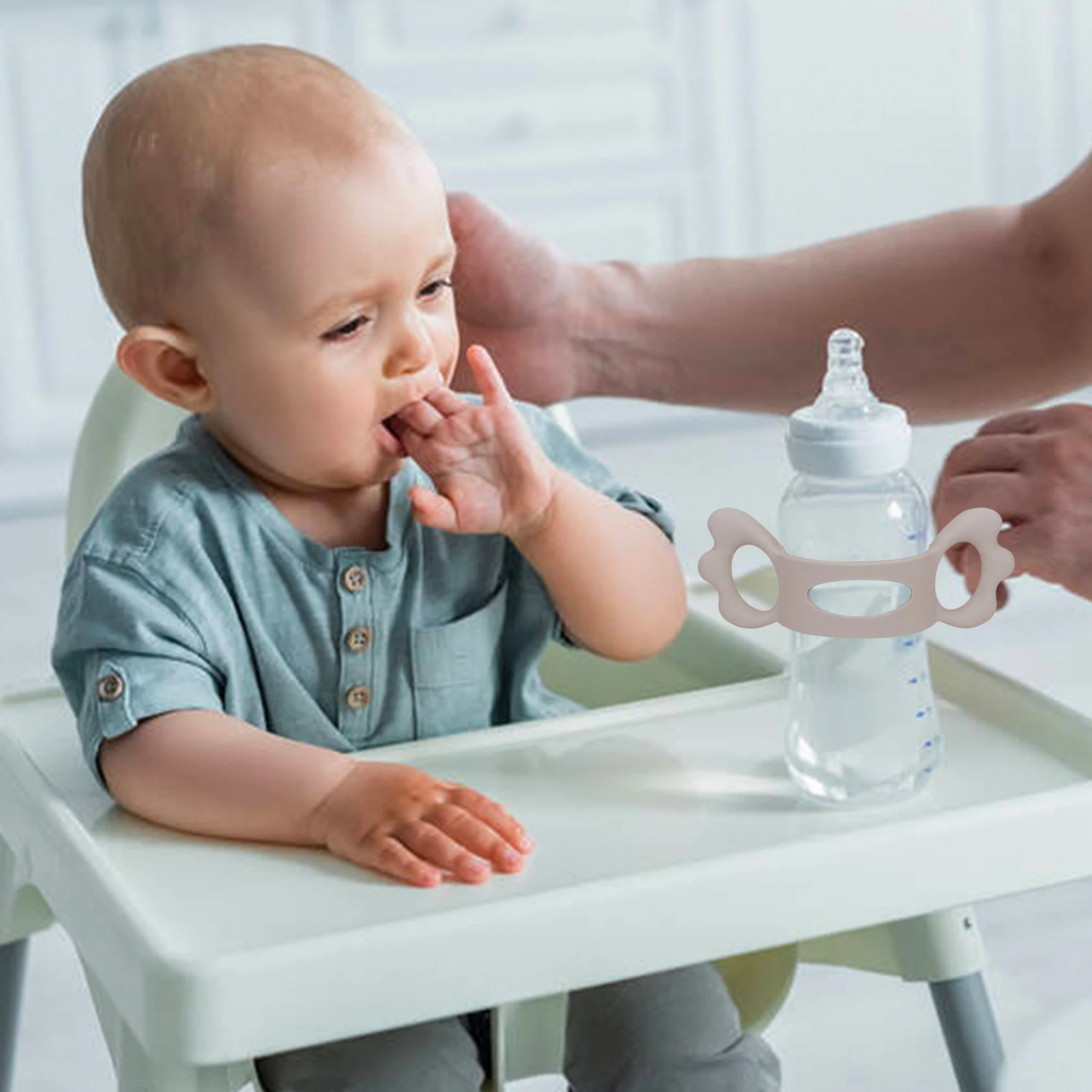 Baby Bottle Handles Safety Grip Silicone Bottle Handles for Hegen and Other Dia 6-7cm Wide-Neck Holder