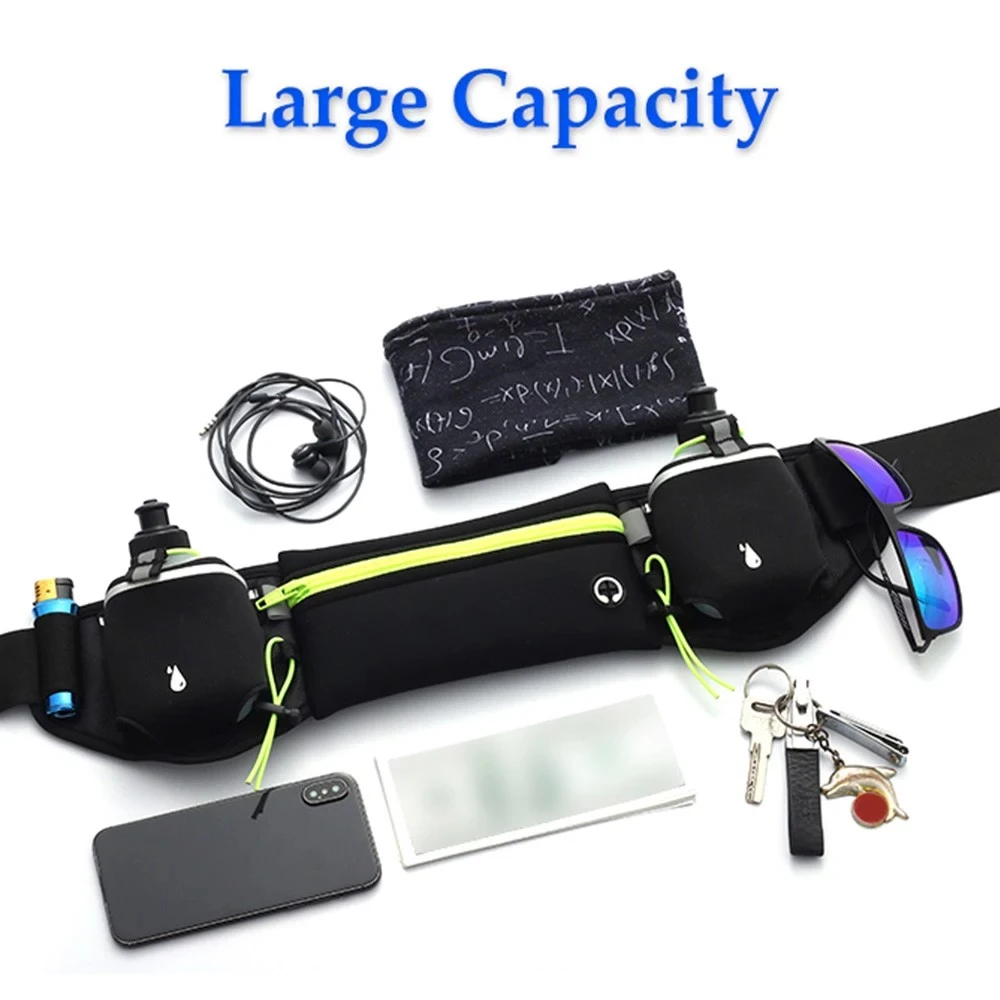 1PCS Multipurpose Running Belt with Integrated Water Bottles, Water Bottle Holder, Running Pouch Belt for Hiking, Climbing 5