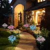 7 Head Orchid Flower Solar Lights Outdoor Waterproof Landscape Decor Lamp for Garden Yard Pathway Porch Lawn Backyard Decoration 4