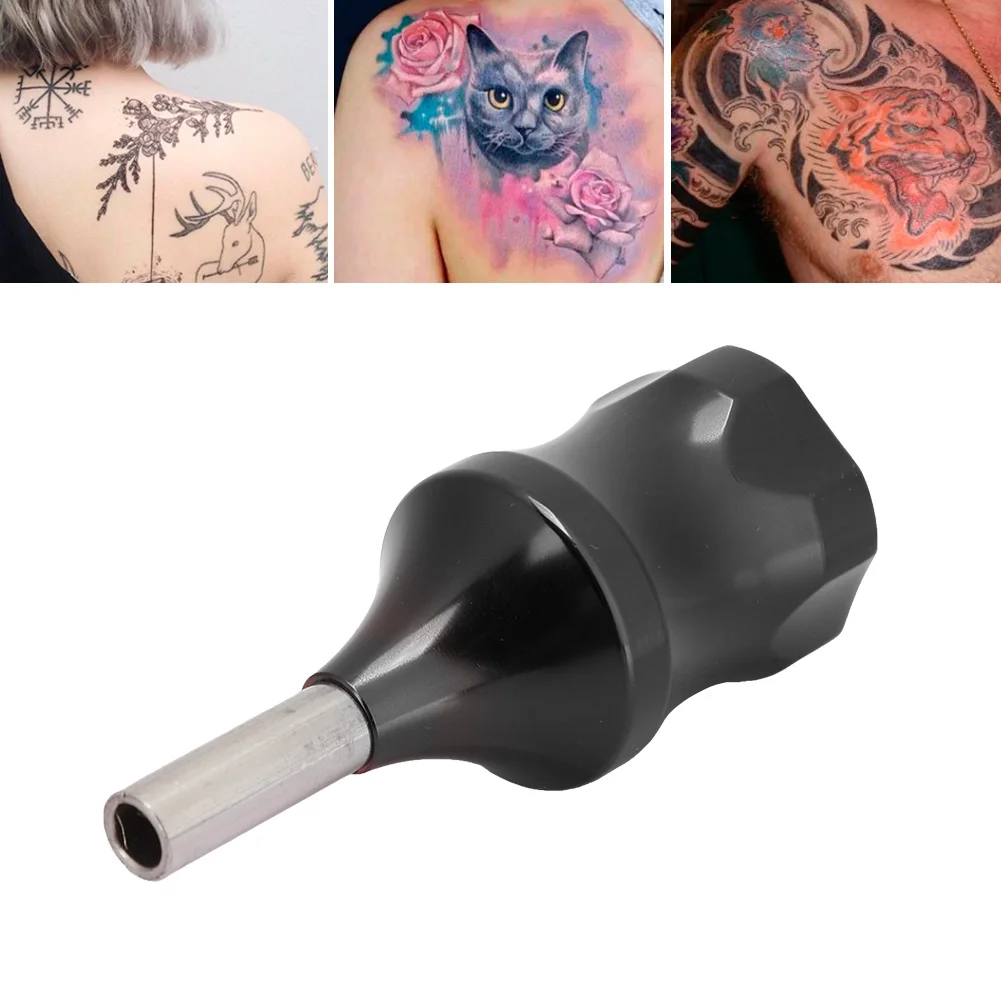 Professional Tattoo Supplies Adjustable Tattoo Grip Alloy Non-Slip Black Tattoo Gun Machine Handle Tools Beginners Body Art