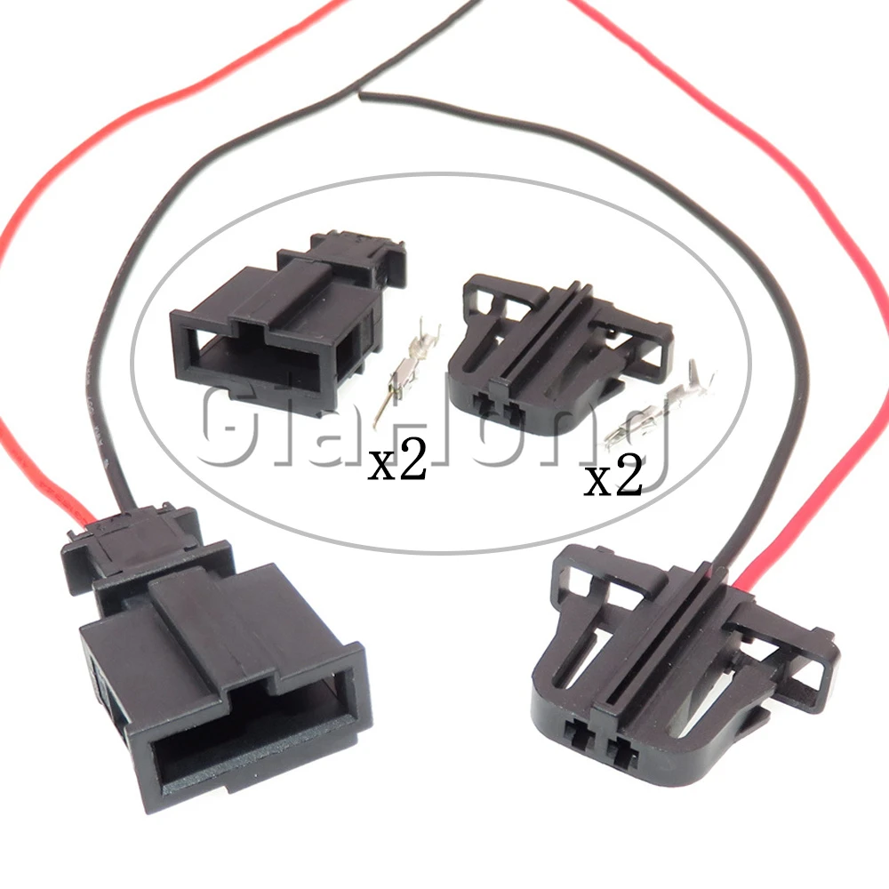 1 Set 2 Ways Car Tweeter Speaker Unsealed Connector For Vw Audi 3B0972712 Auto Electric Wire Socket 1J0971972