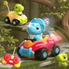 New Cartoon Tyrannosaurus Rex Triceratops Remote Control Car Light Music Parent Child Competition Remote Control Toys Boy Gifts 1