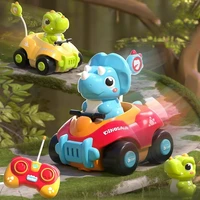 New Cartoon Tyrannosaurus Rex Triceratops Remote Control Car Light Music Parent Child Competition Remote Control Toys Boy Gifts 1