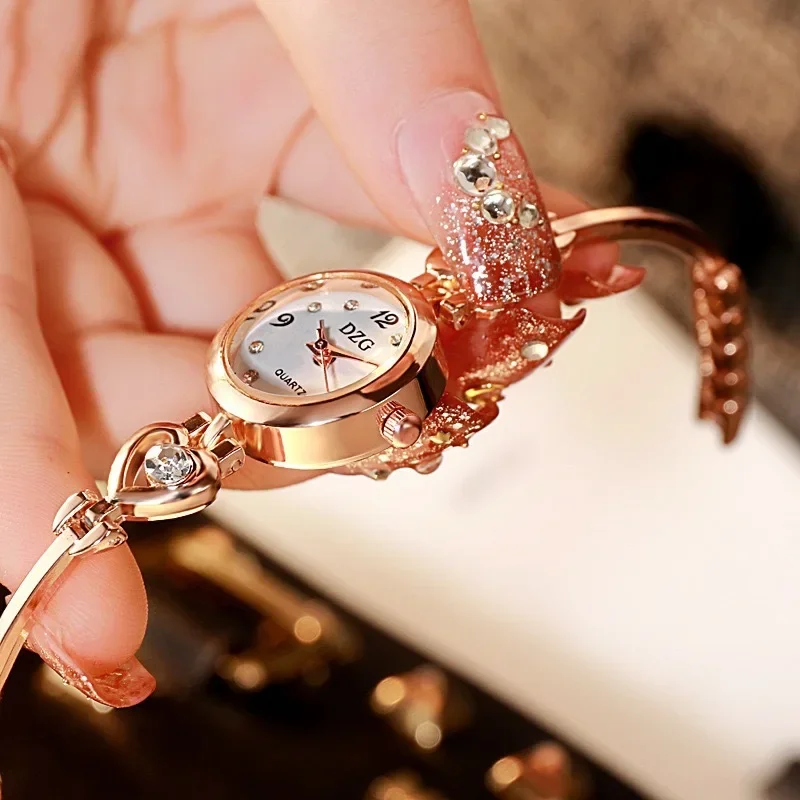 Women Heart Bracelet Watch Rose Gold Quartz Watch Wristwatch Dress Casual Gift Accessories women watches