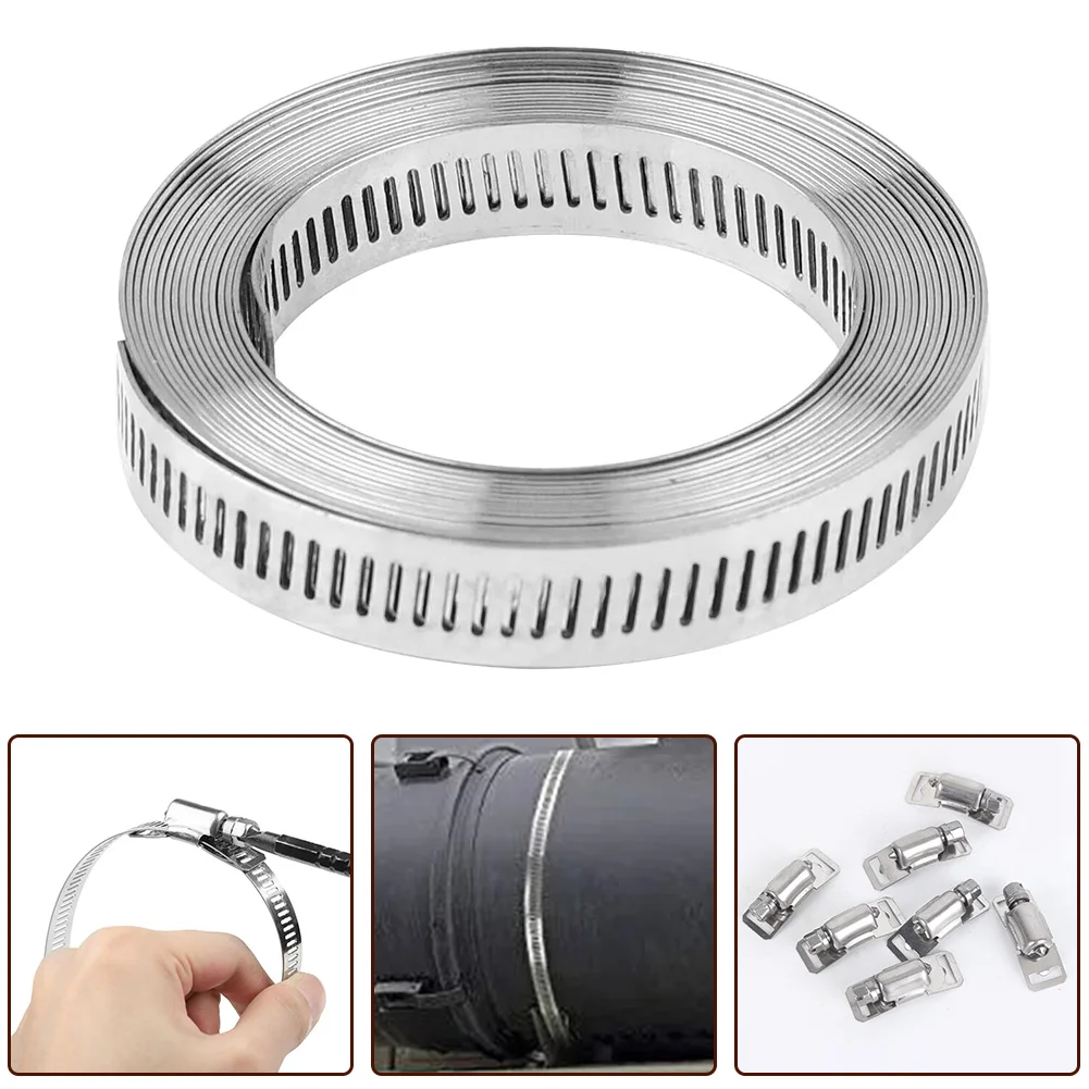 Kit Fascette Stringitubo In Acciaio Inox - 9.8 Piedi + 12 Fissaggi, Regolabili, Multiuso - Foto 11