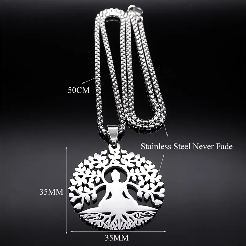 HZAN Tibetan Zen Buddhist Editation Yoga Boheian Stainless Steel...