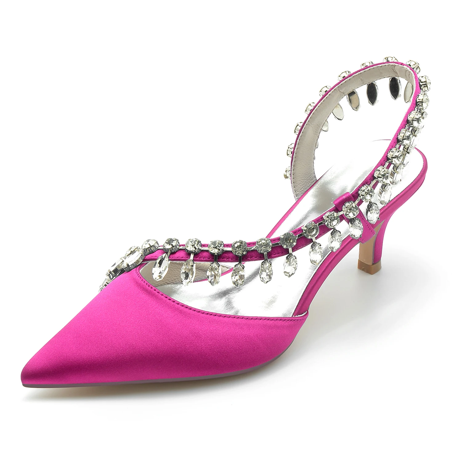 

New European and American Pointed Pearl Rhinestone Classy High Heels Women's Sandals