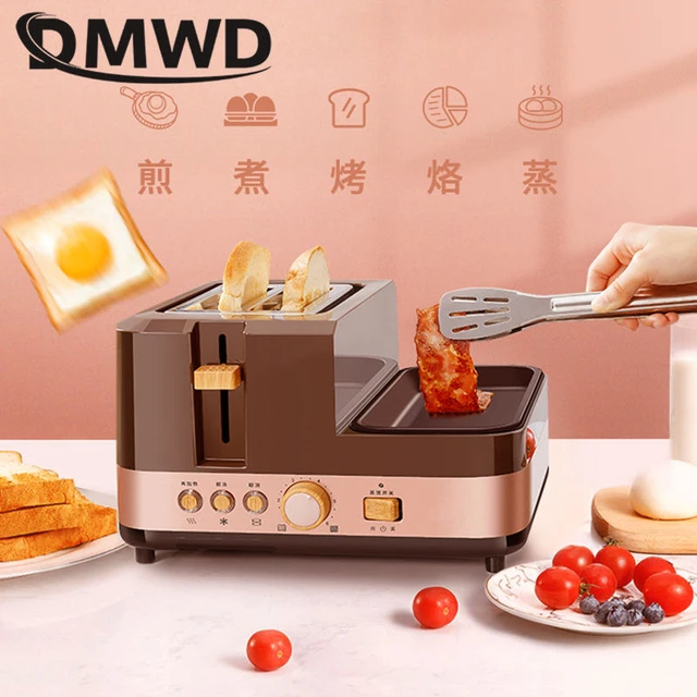 Multifunctional Toaster 3 In 1 Electric Breakfast Machine Mini Frying Pan  Egg Steamer Household Multi Cooker 6 Gears Adjustable - AliExpress