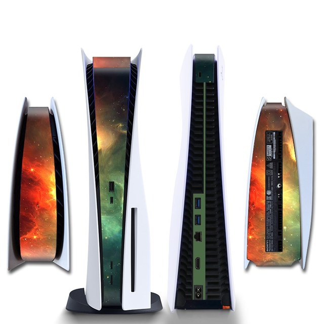 Stickers Skin For PS5 CD-ROM/ Digital Edition Protective Shell Game Console Middle Replacement Decoration Strip DIY