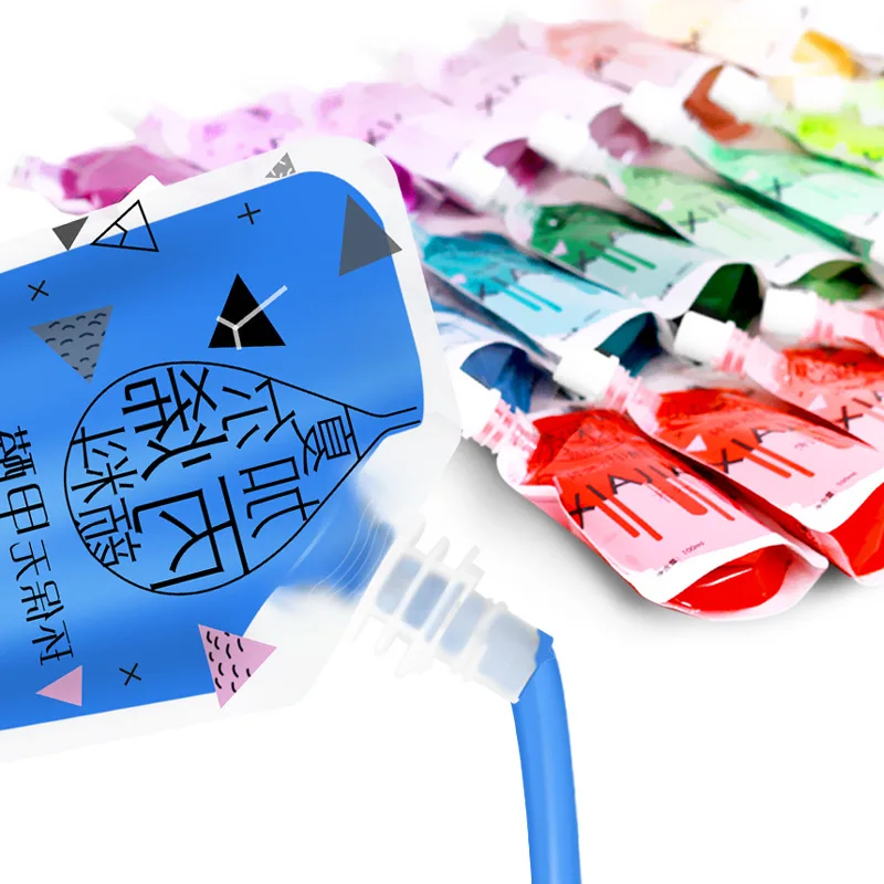 100ml/27 colors /1pcs art painting acrylic paint Hand-painted wall painting graffiti paint xiajiaer acrylic paint 4