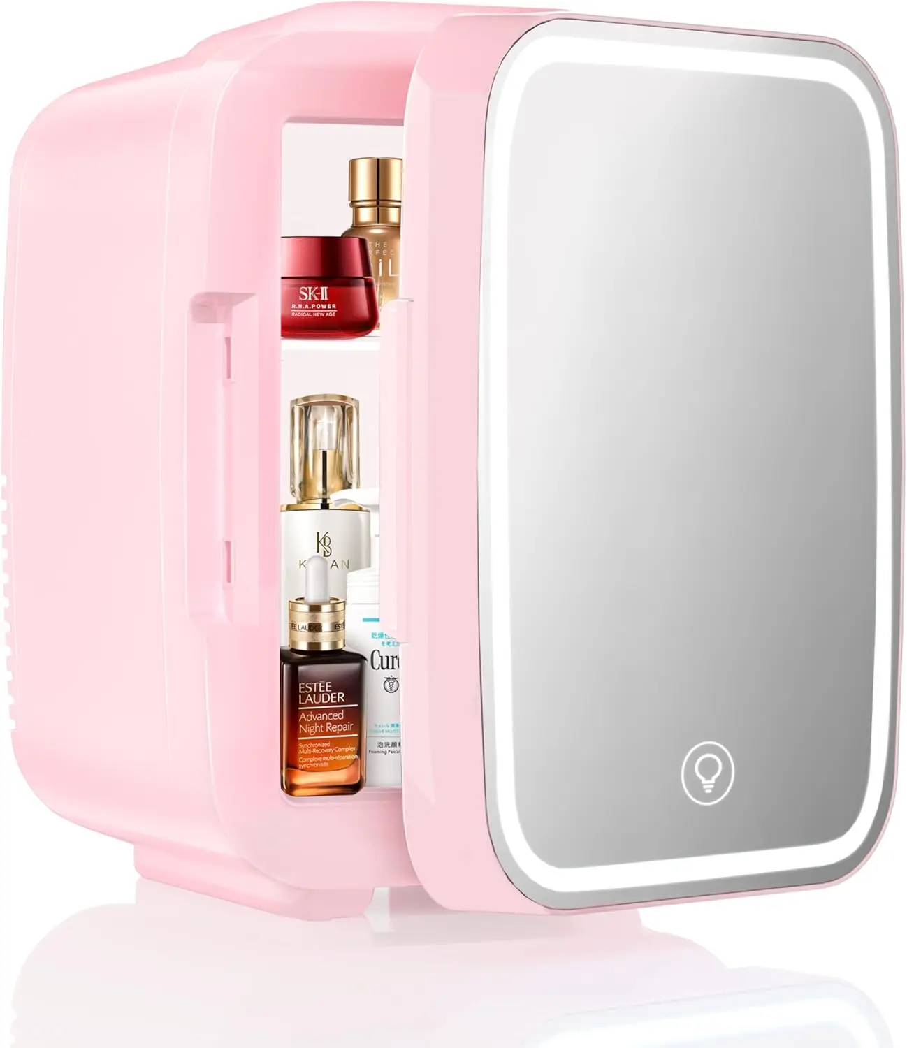 LED Mirror, 4Liter/6 Cans Cooler and Warmer for Makeup, Cosmetic, Beauty, Food, Portable