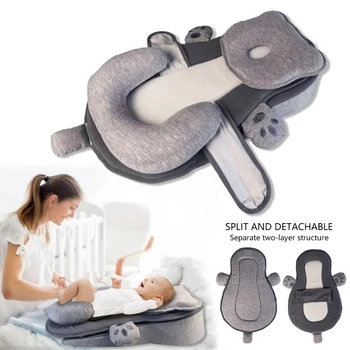Cuscino da allattamento anti reflusso per neonati Cuscino supporto sicuro staccabile per culle Passeggino o uso del letto con