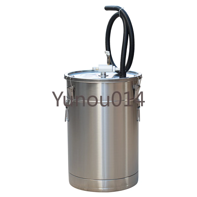 

304 Electrostatic Powder Coating Hopper Experiment Paint Powder Barrel with Injector and Fluidized Bed Electrostatic Spraying