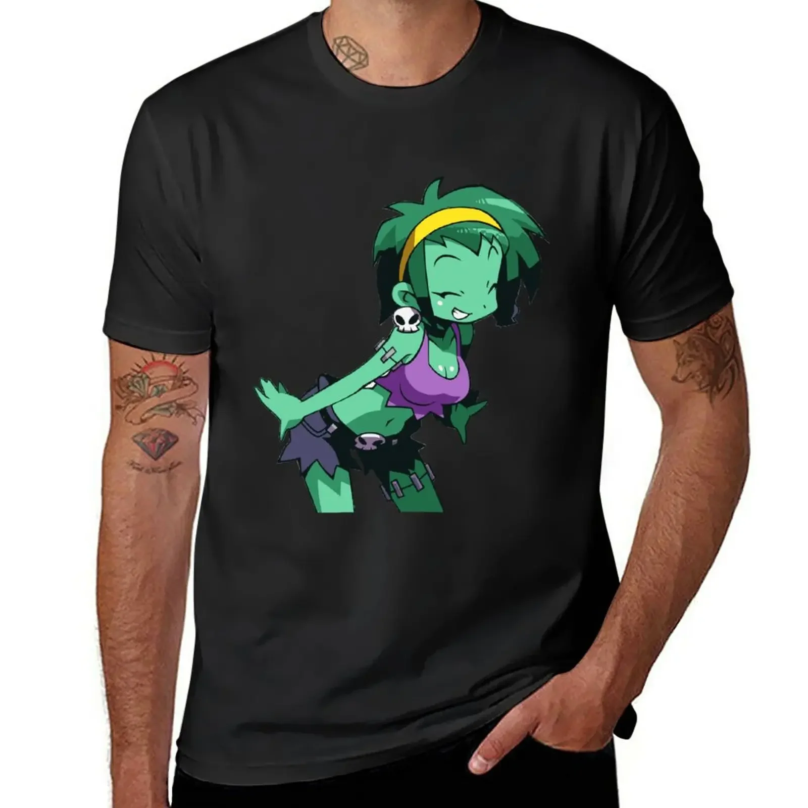 Новинка, футболка Shantae RottyTops, забавная футболка на заказ, мужские Забавные футболки, тяжелая модная винтажная Мужская футболка с круглым вырезом и мангой