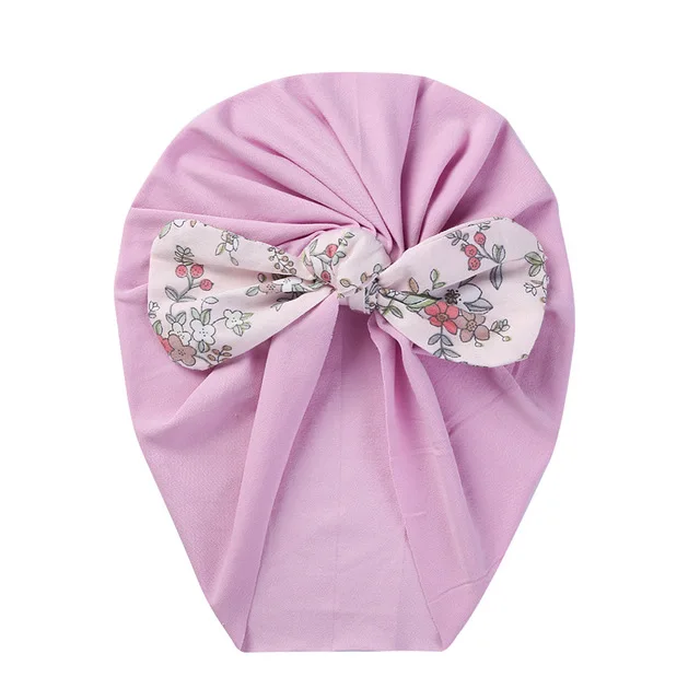 Baby Accessories Solid Spring Bowknot Baby Hat Soft Baby Girl Hat Turban Infant Toddler Newborn Baby Cap Bonnet Headwraps baby accessories girl Baby Accessories