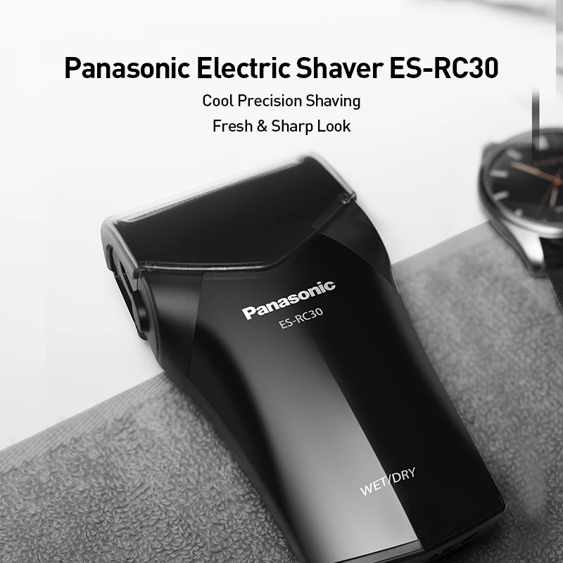 파나소닉 전기 면도기 RC30 일본 수입 블레이드 건식/습식 이중 면도 충전 도크 포함 완전 세척 가능