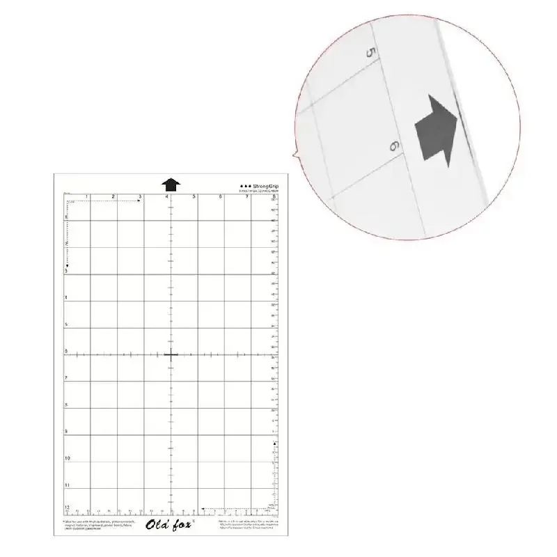 2PCS Cutting Mat Pad 12*12-Inch Transparent Adhesive Mat Pad with Measuring Grid 12*24-Inch for Silhouette Cameo Plotter Machine 5