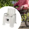 Toilet Chair Back & Handrail Design Portable Potty for RV Camping Disabled 1