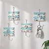 Mediterranean Style Hooks Decorative Wall Hook Nautical Coat Hanger Ocean Decor Key Hanger Beach Wall Home Decoration Wood Decor 1