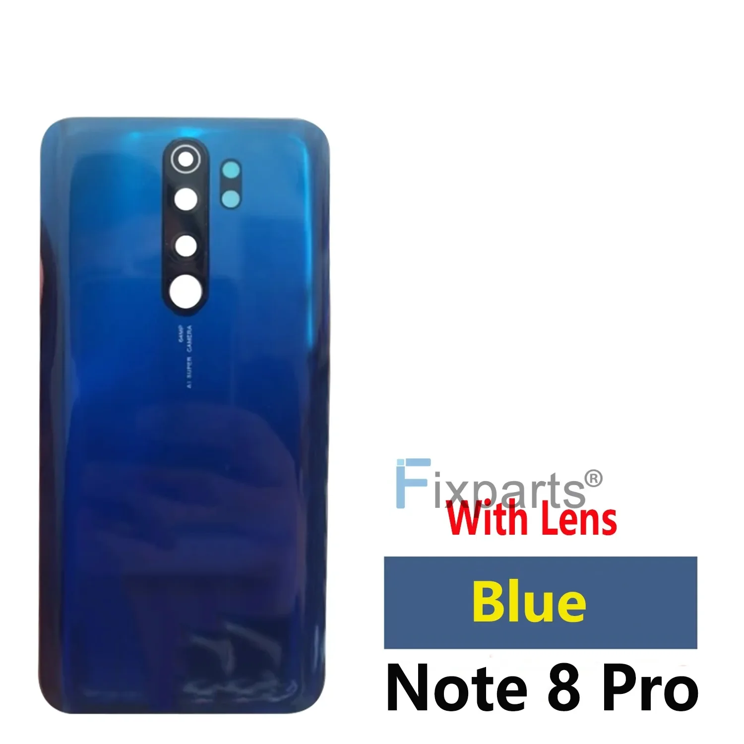 Redmi Note 8 Pro 배터리 커버 하우징 도어 교체 용 유리 Redmi Note 8T 뒷면 커버 (렌즈 포함)
