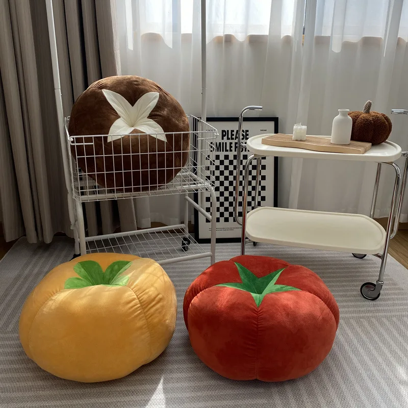 

Simulated Tomato Plush Toy Home Pillow with Thickened Cushion Nordic Style Mushroom and Persimmon Shaped Pillow