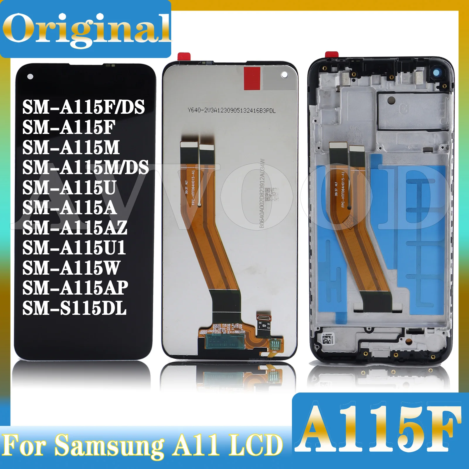 

6.4'' Original For Galaxy A11 A115F Display Touch Screen Digitizer Panel Assembly With Frame For Samsung Galaxy A115A A115U A11