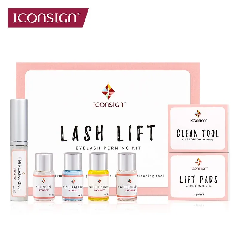 ICONSIGN-Kit de levantamiento de pestañas, conjunto de queratina, permanente, rizada, duradera, 6 a 8 semanas, maquillaje, salón de belleza