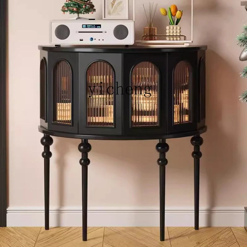 

ZC Mid-Ancient Console Tables Entrance Cabinet Retro Roman Side Cabinet Ultra-Narrow Corridor Cabinet