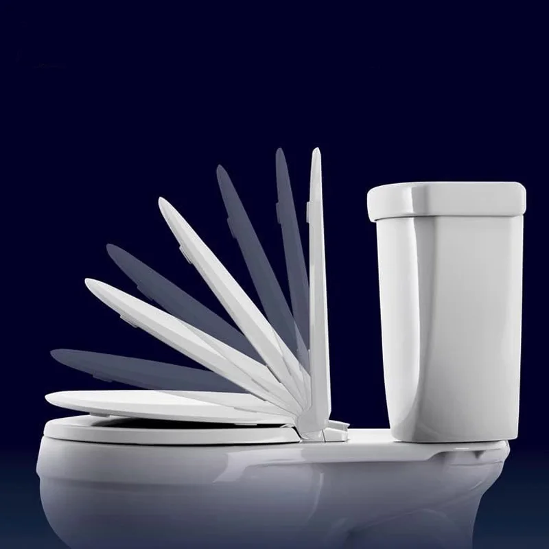 Toilet Seat Accessories U-SHPAED Toilet Seat, Quiet-Close Lid and Seat, Countoured Grip-Tight Bumpers and Installation Hardware, White