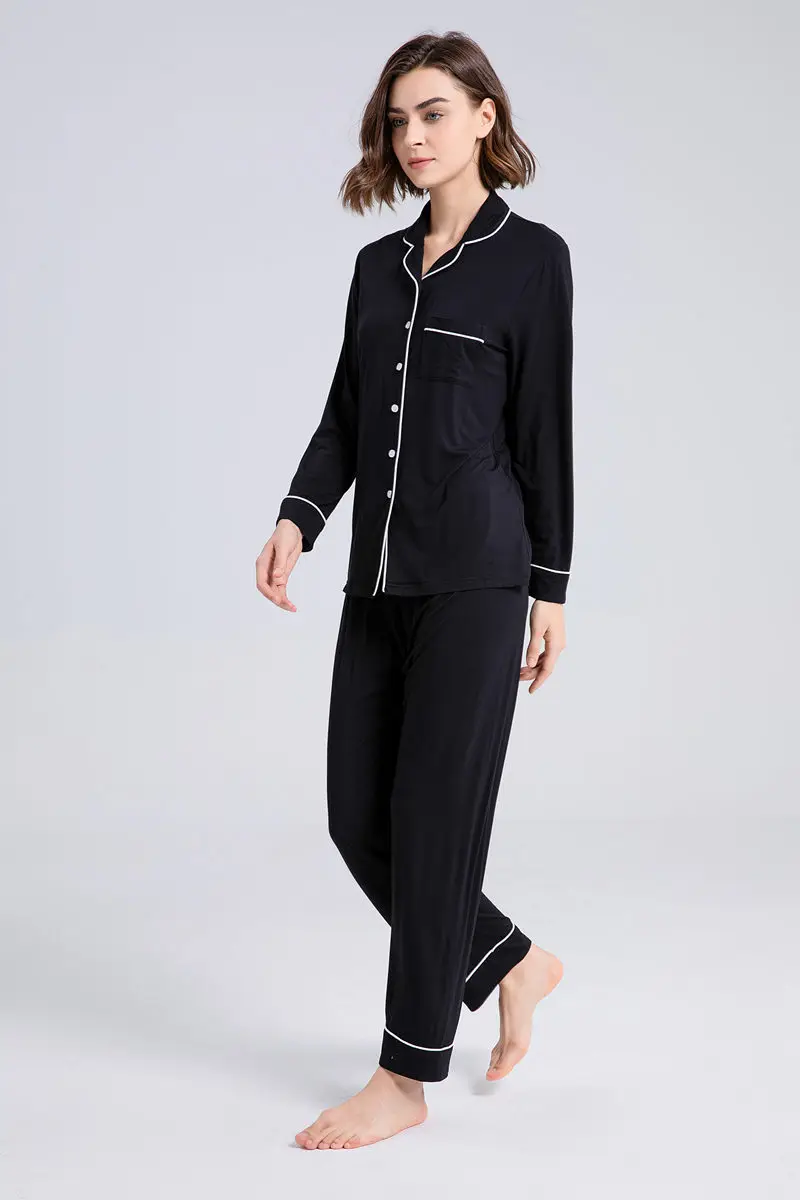 Women Pajamas Set Bamboo Fiber Breathable