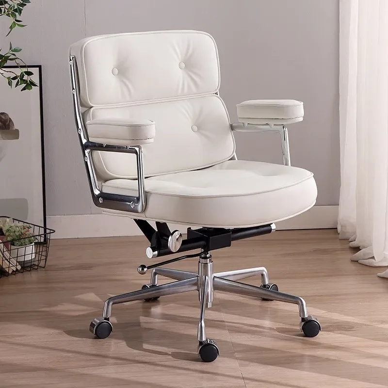 Office Chairs Simple Modern Relaxing Lifting Swivel Chair Office Furniture Leather Chair Comfortable Rotating Gaming Chairs the combination of office tables and chairs is simple and modern for four people