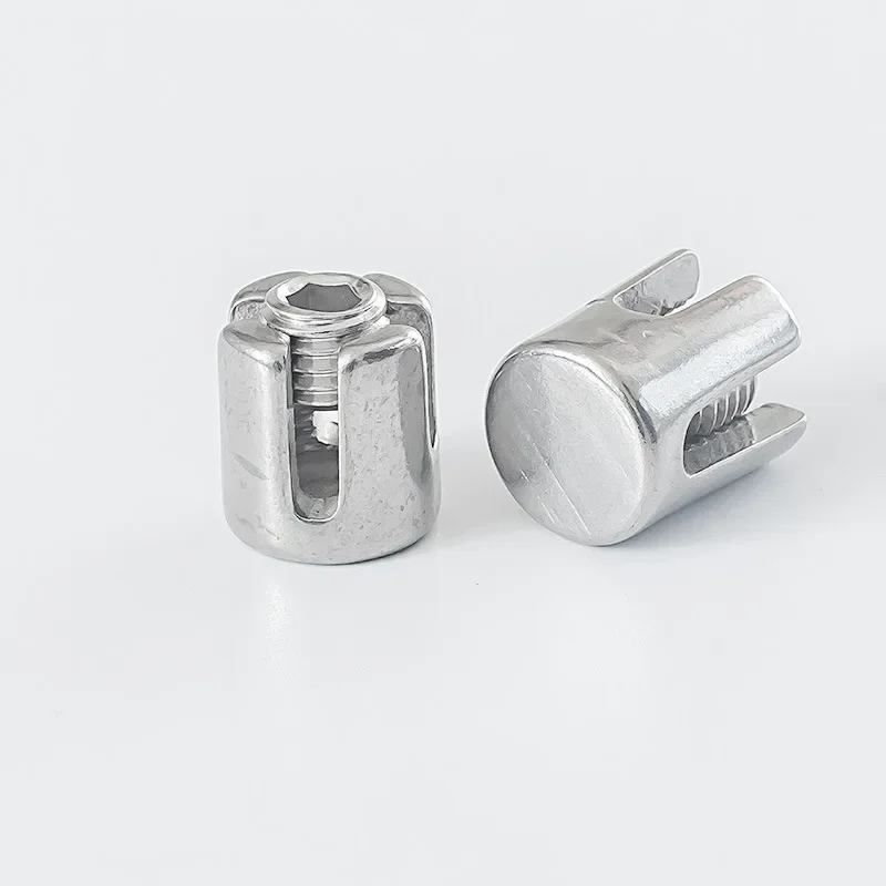 10pcs Steel Wire Rope Cross Buckle Clamps Cable Fixed Lock 304 Stainless Steel Material Nut & Bolt Sets Size M2 to M8