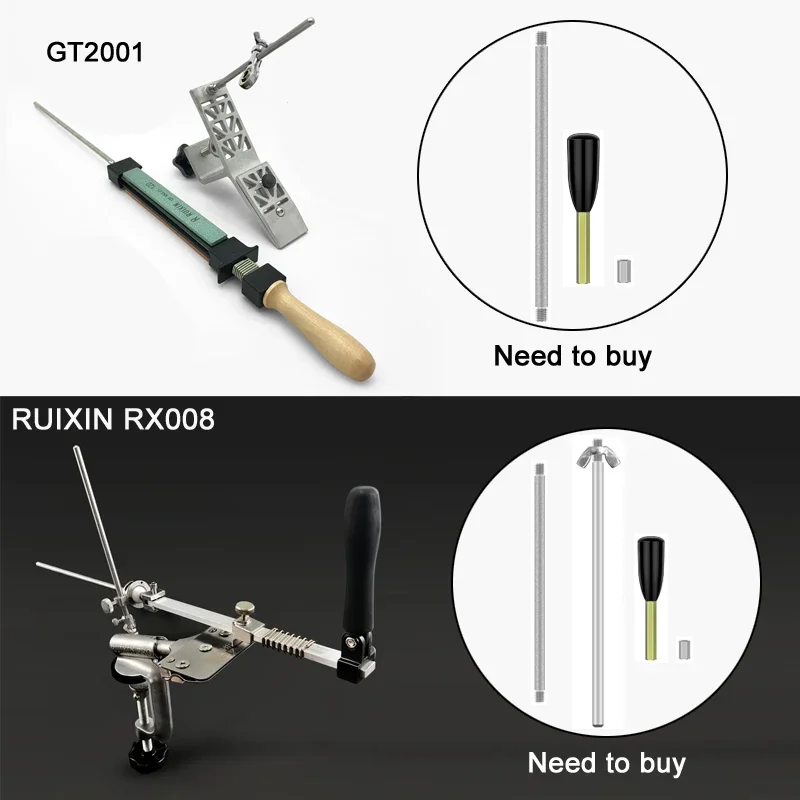 Diamond Sharpening Accessories Replacement Stick Rod Part for Fixed Knife Sharpener GT2001 Blade Polishing